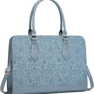 Laptop Bag for Women 15.6 Inch Work Tote Bag for Women,Leather Computer Bags Wat